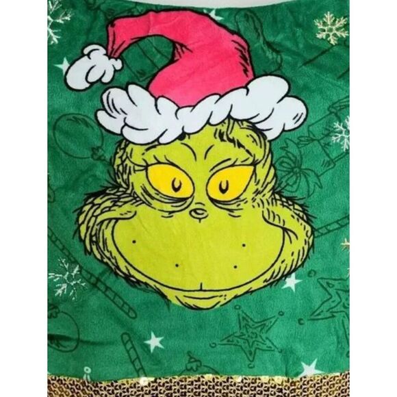 SOLD SOLD Green Sz Medium Soft Velour Sleeveless GRINCH Christmas Holiday Dress - Picture 6 of 7